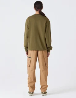 Men Maharishi 4242 Samurai Vs. Dragon Embroidered Crew Sweat