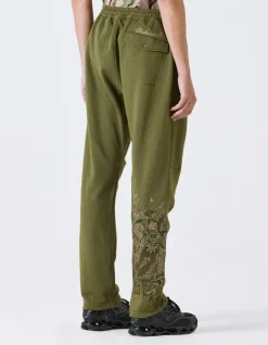 Men Maharishi 4247 Samurai Vs. Dragon Embroidered Sweatpants