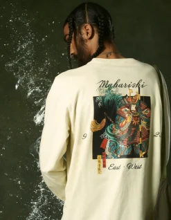 Men Maharishi 1032 Samurai Vs. Dragon L/S T-Shirt