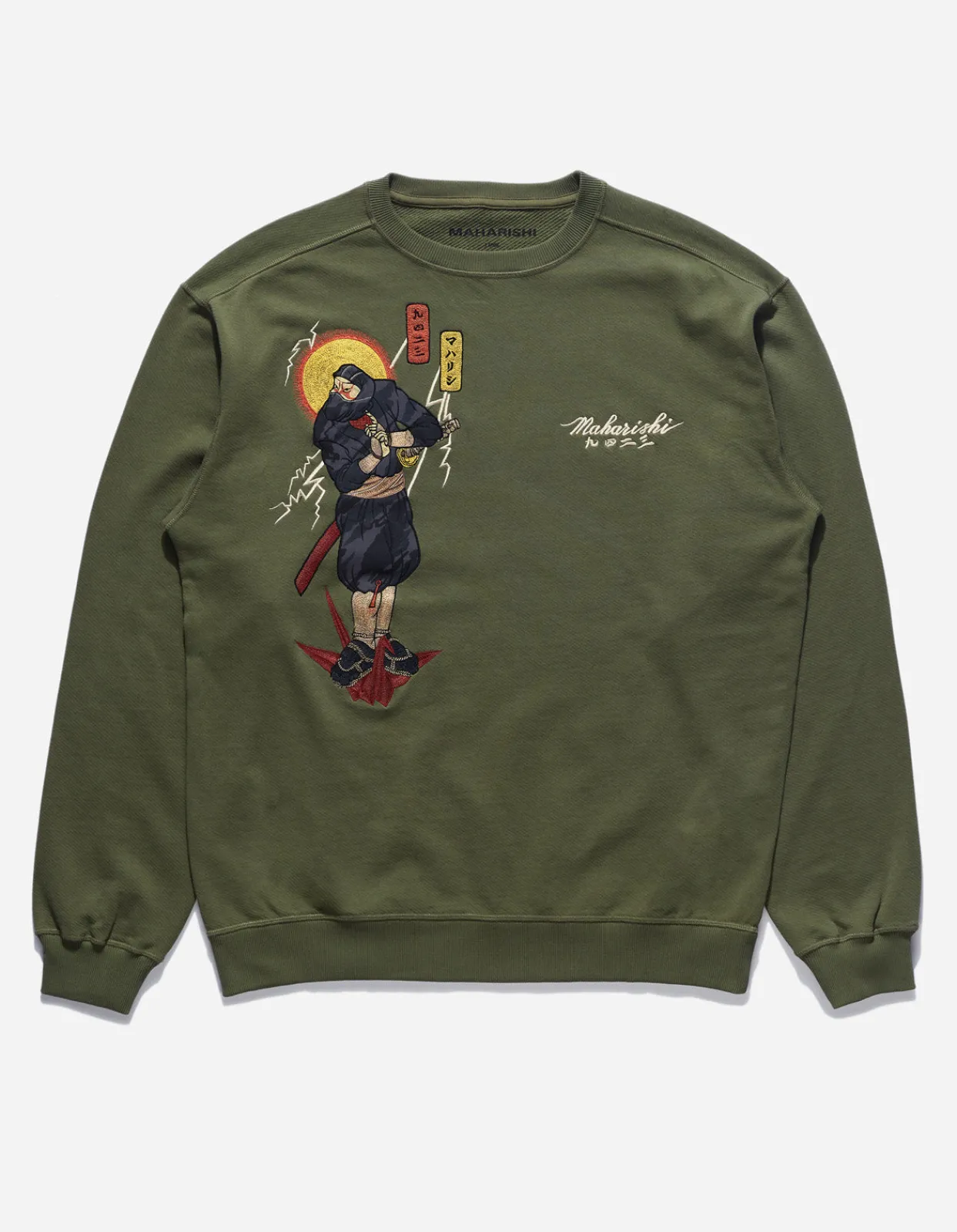 Men Maharishi 4503 Shinobi Embroidered Crew Sweat