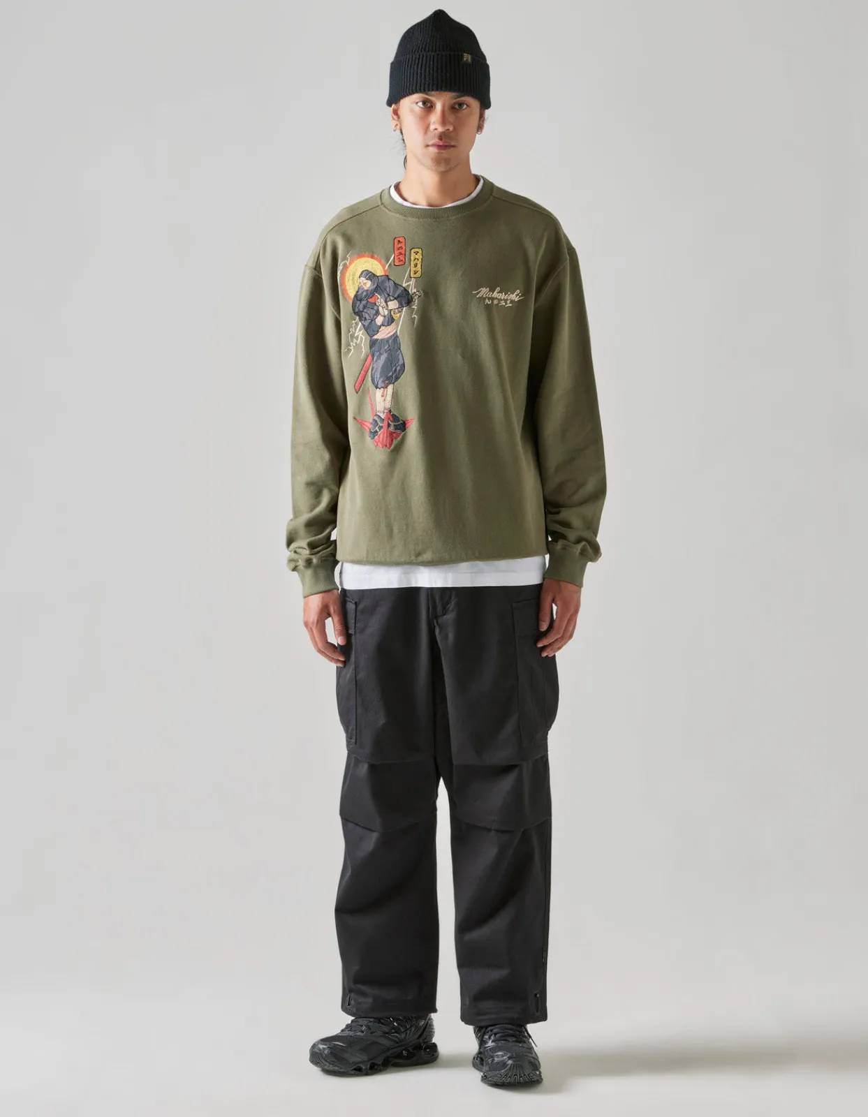 Men Maharishi 4503 Shinobi Embroidered Crew Sweat
