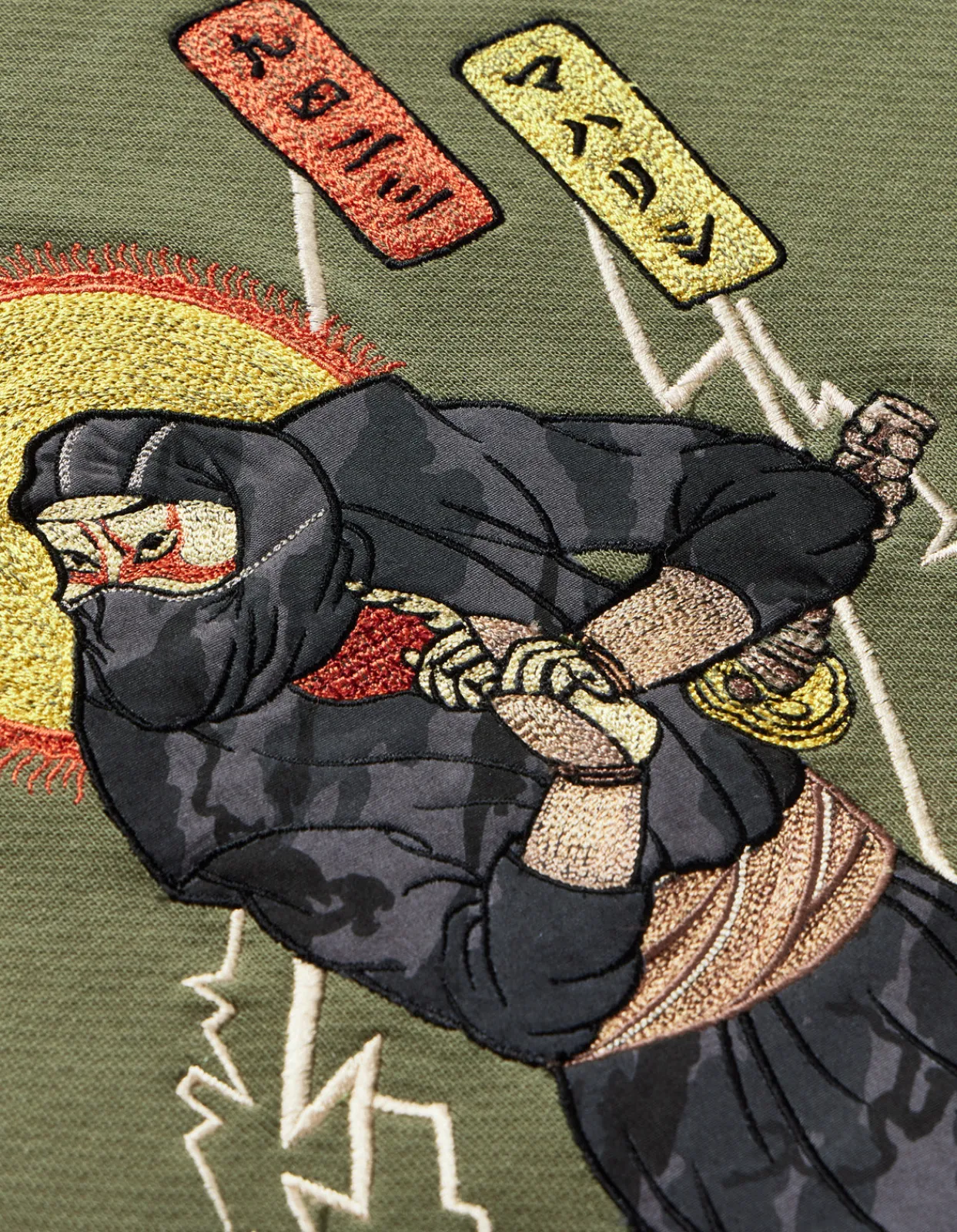 Men Maharishi 4503 Shinobi Embroidered Crew Sweat