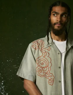 Men Maharishi 4300 Thai Cloud Camp Collar Shirt