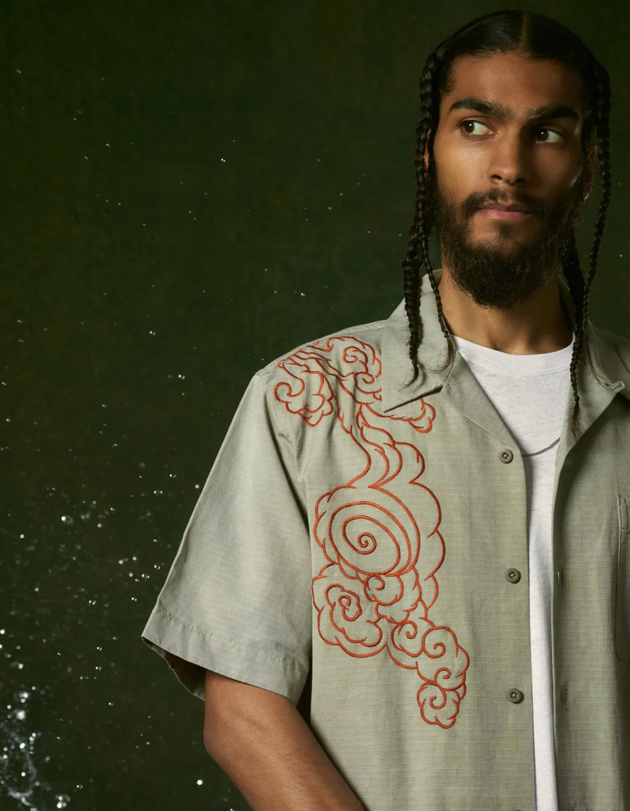 Men Maharishi 4300 Thai Cloud Camp Collar Shirt