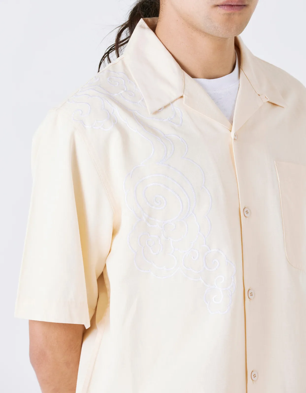 Men Maharishi 4300 Thai Cloud Camp Collar Shirt