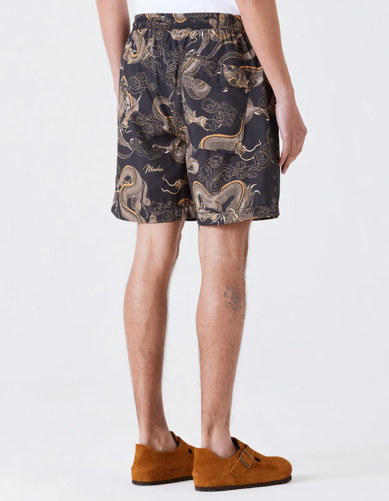 Men Maharishi 1023 Thai Cloud Dragon Swim Shorts