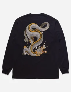 Men Maharishi 4214 Thai Dragon Tour L/S T-Shirt
