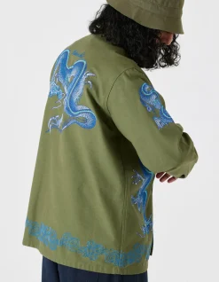 Men Maharishi 4213 Thai Dragon Utility Shirt