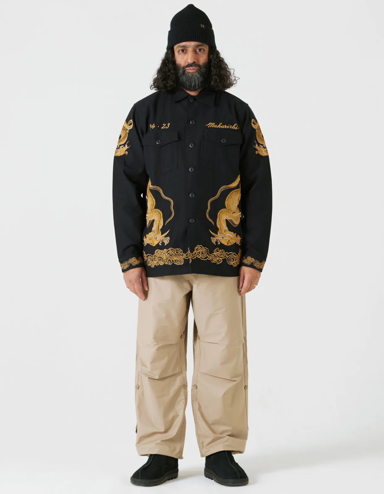 Men Maharishi 4213 Thai Dragon Utility Shirt