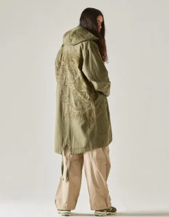 Men Maharishi 4240 Water Dragon Embroidered Kimono Parka