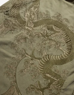 Men Maharishi 4240 Water Dragon Embroidered Kimono Parka