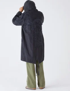 Men Maharishi 4240 Water Dragon Embroidered Kimono Parka