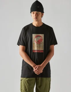 Men Maharishi 1072 Water Peace Crane T-Shirt