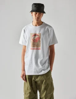 Men Maharishi 1072 Water Peace Crane T-Shirt