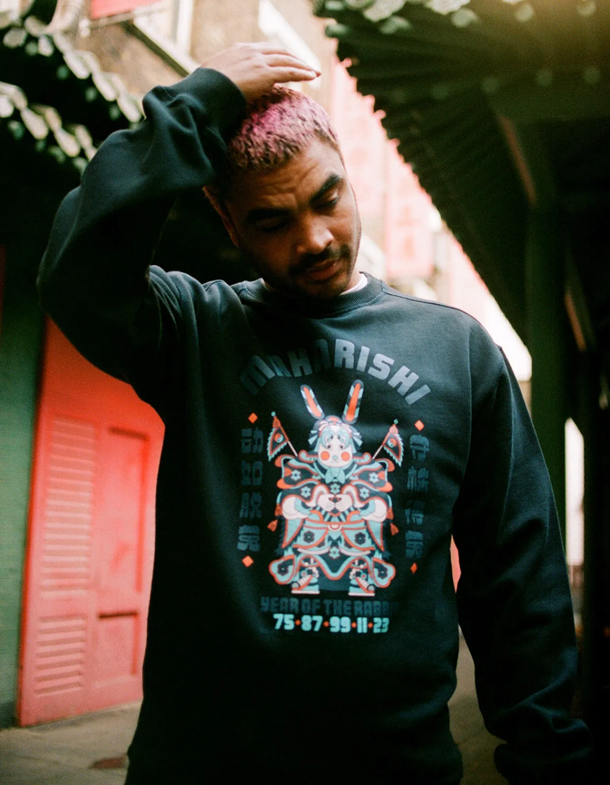 Men Maharishi 1001 Water Rabbit Crew Sweat