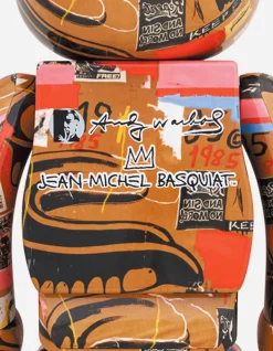 Men Maharishi Medicom BeaRbrick Andy Warhol × Jean-Michel Basquiat #2 1000%