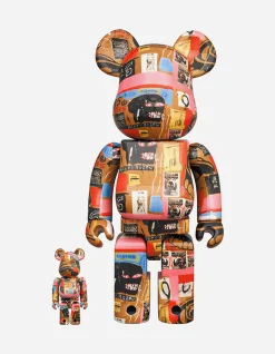 Men Maharishi Medicom BeaRbrick Andy Warhol × Jean-Michel Basquiat #2 400% & 100% Set