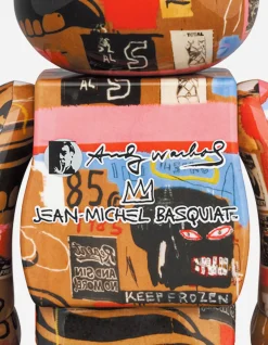 Men Maharishi Medicom BeaRbrick Andy Warhol × Jean-Michel Basquiat #2 400% & 100% Set